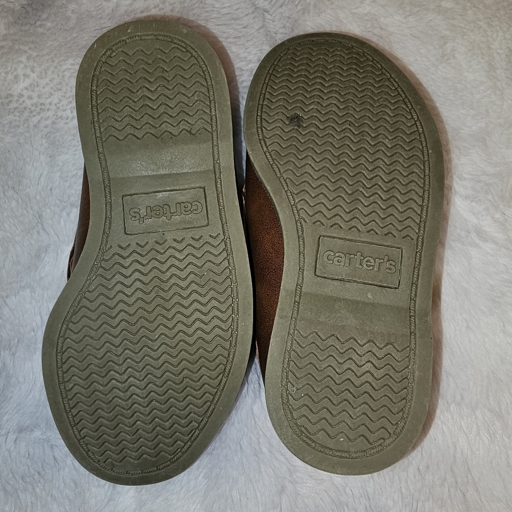 Carter’s Toddler Brown Loafer Boat Shoes Boys Dress Casual Sz 7T - Picture 3 of 7